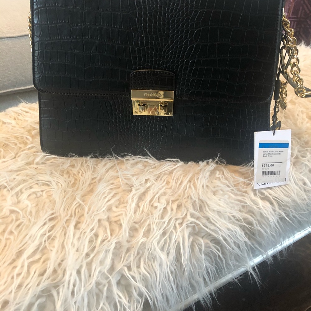 Calvin Klein Crossover Large Bkack Croco